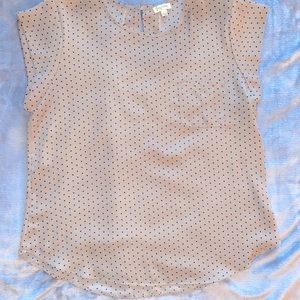 Brown polkadot blouse